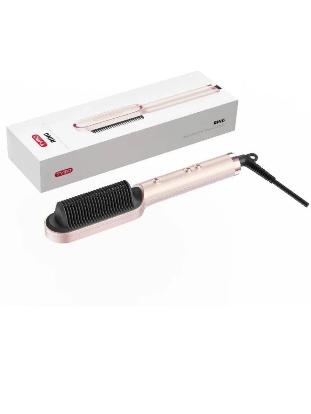 NEW TYMO Ring Hair Straightening Comb - Pink
